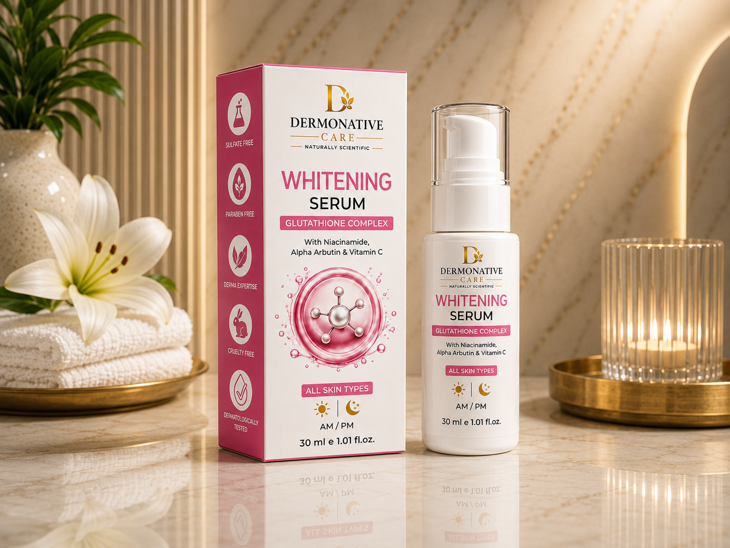 Whitening Serum with Niacinamide, Alpha Arbutin & Vitamin C - 30ml