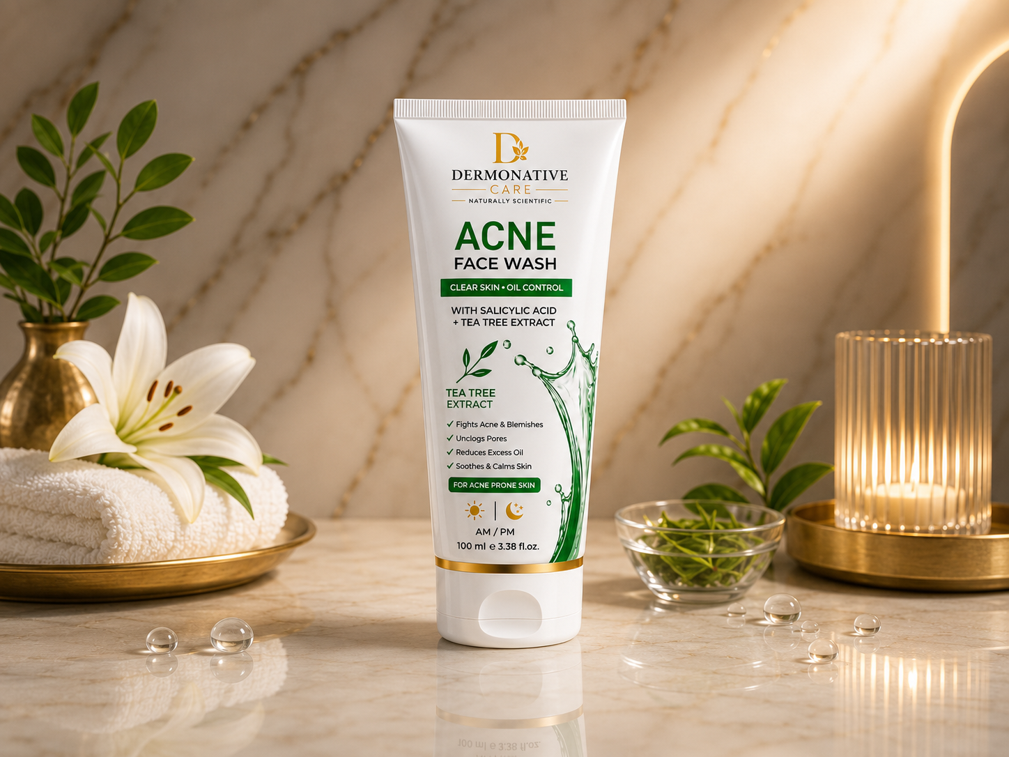 Dermonative Care Acne Face Wash with Salicylic Acid & Tea Tree Extract - 100ml